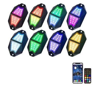 CHASING COLOR RGB ROCK LIGHTS