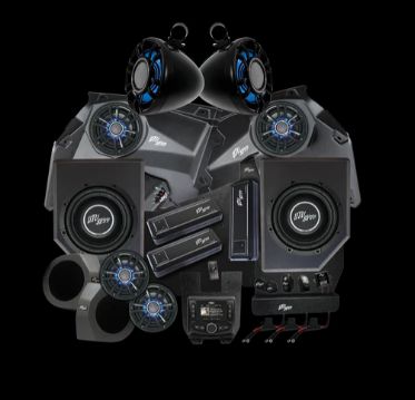 Can-Am® X3 Signature Series Stage 8 Stereo Kit, (4 Seat Models) Add UTVS Rear Sub Upgrade Kit: None (+$0), Cage Size: 1.85" Stock Cage, Select Your Source Unit: Wet Sounds® MC-2®