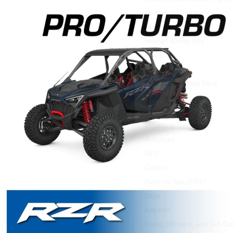 Polaris RZR PRO XP - Turbo R - Pro R - Complete Communication Kit with Bluetooth Intercom and 2-Way Radio--
