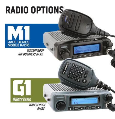 Polaris RZR PRO XP - Turbo R - Pro R - Complete Communication Kit with Bluetooth Intercom and 2-Way Radio, Select Your Intercom: STX Stereo, Select Your Mount: Center Mount, Select Your Radio: M1 VHF Business Band