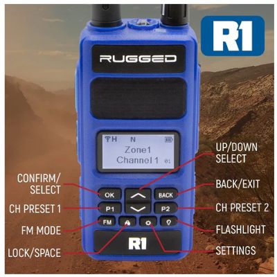 2 PACK - Rugged R1 - Business Band Two Way Handheld Radio - Digital and Analog