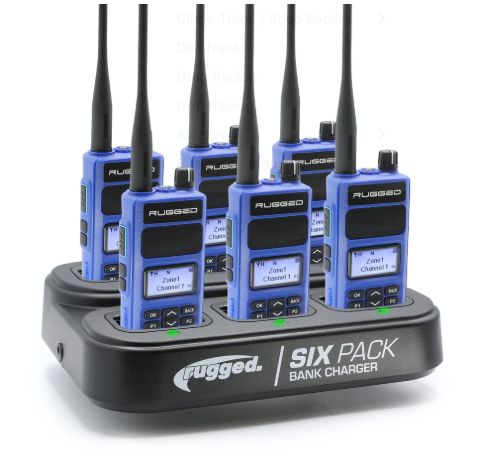 6 PACK - Choose Your Business Band Two Way Handheld Radio, Select Your Radio: R1 Blue