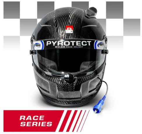Pyrotect RACE Pro Airflow Mid Forced Air 3K Carbon SA2020 Wired OFFROAD, Select Your Size: Small