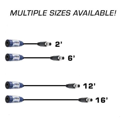 OFFROAD Straight Cable to Intercom (Select Length)-, Select Your Length: 12' Feet