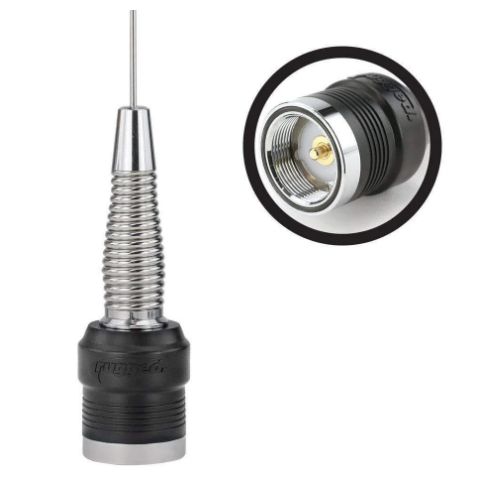 UHF &amp; VHF Wide Band 1/4 Wave Antenna with Spring (132 - 525 MHz)