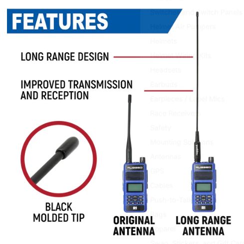 Long Range Antenna for R1 / RDH-X / ABH7 Handheld Radio