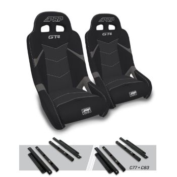 GT4 Suspension Seats Kit for Polaris General, RZR S 900, 900 Trail, Trail, XP 1000, Turbo, Turbo S (Pair)