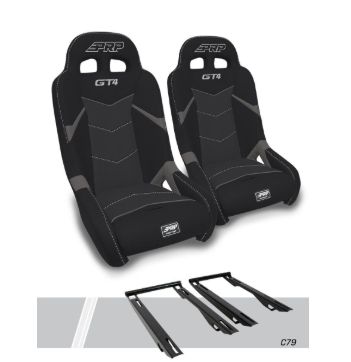 GT4 Suspension Seats Kit for Polaris RZR PRO XP, PRO R, PRO S, Turbo R (Pair)