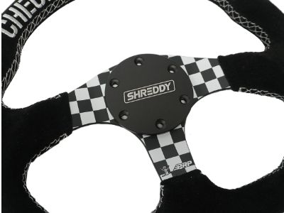 PRP X Shreddy Checkered Steering Wheel, D-Shaped