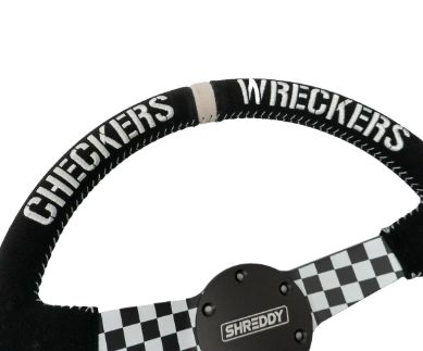 PRP X Shreddy Checkered Steering Wheel, Deep Dish