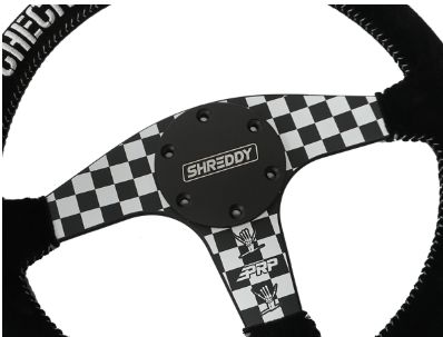 PRP X Shreddy Checkered Steering Wheel, Flat
