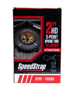 Heavy-Duty Spare Tire 3-Point 2 in. Tie Down w/ Swivel Hooks