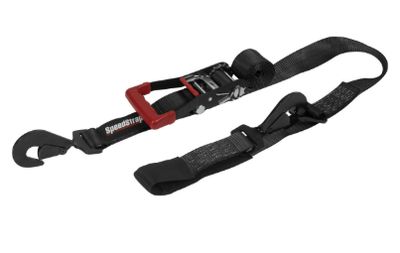 Ratchet 2 in. x 10 ft. Tie Down w/ Twisted Snap Hooks and Axle Strap