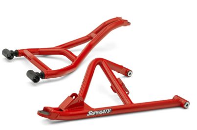 Polaris RZR XP 1000 High Clearance 2" Forward Offset A-Arms, Color: Red, Pre-installed Ball Joints ?: Heavy-Duty 4340 Chromoly Steel, YEAR: 2014-2023