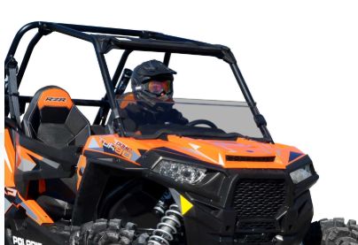 Polaris RZR XP Turbo Half Windshield, Windshield Material: Standard Polycarbonate - Light Tint, YEAR: 2016-2018