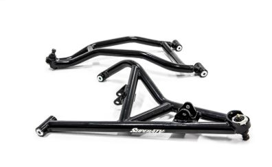 Polaris RZR XP 1000 High Clearance 1.5" Forward Offset A-Arms (Chromoly), Color: Black