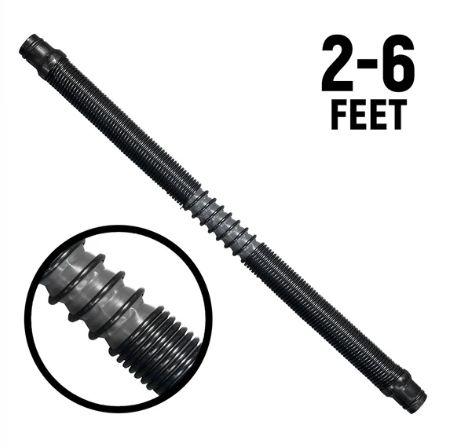 Ultra Flex Expandable Helmet Air Pumper Hose - 2 to 6 Feet