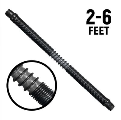 Ultra Flex Expandable Helmet Air Pumper Hose - 2 to 6 Feet