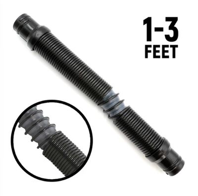 Ultra Flex Expandable Helmet Air Pumper Hose - 1 to 3 Feet