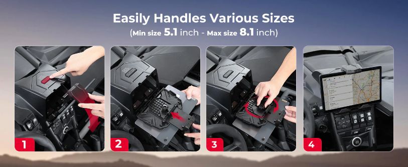 Tablet Holder With Storage Box for Can Am Maverick X3/Max