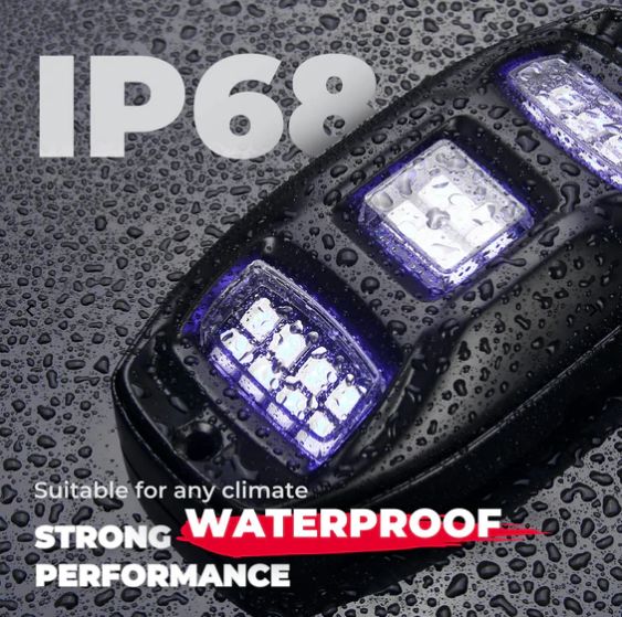 Universal 6 Pods RGB Rock Light Kit for UTV ATV Jeep Truck SUV Car