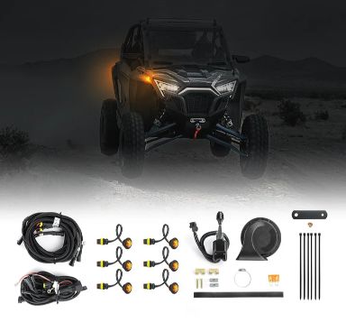 Universial UTV Turn Signal Kit &amp; 105D Horn for Polaris, Can-Am, Pioneer