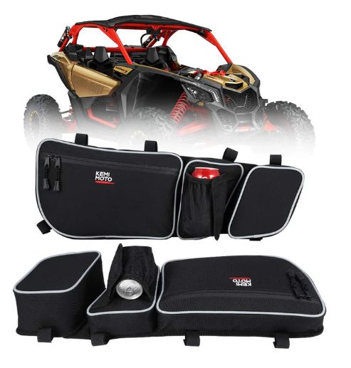 Door Storage Bags with Removable Knee Pad for Can Am Maverick X3