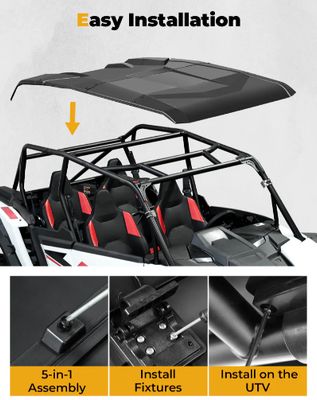3-in-1 UTV Roof Hard Top for 2024 2025 Polaris RZR XP 1000