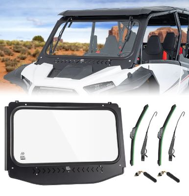 Glass Windshield with 2 Manual Wipers for 2024-2025 Polaris RZR XP 1000 / 4