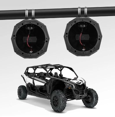 Universal 6.5" Speaker Cage Swivel Pods with 1.75 to 2" Mounting Clamps