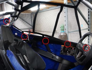 Mesh Window Net Set for Polaris RZR  Turbo R (2 Door)