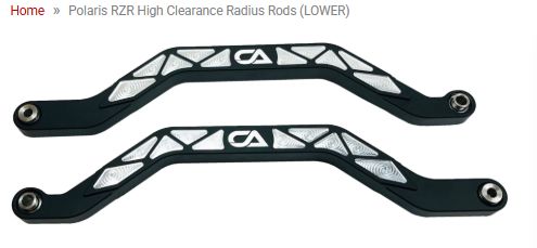Polaris RZR High Clearance Radius Rods (LOWER) - XPT