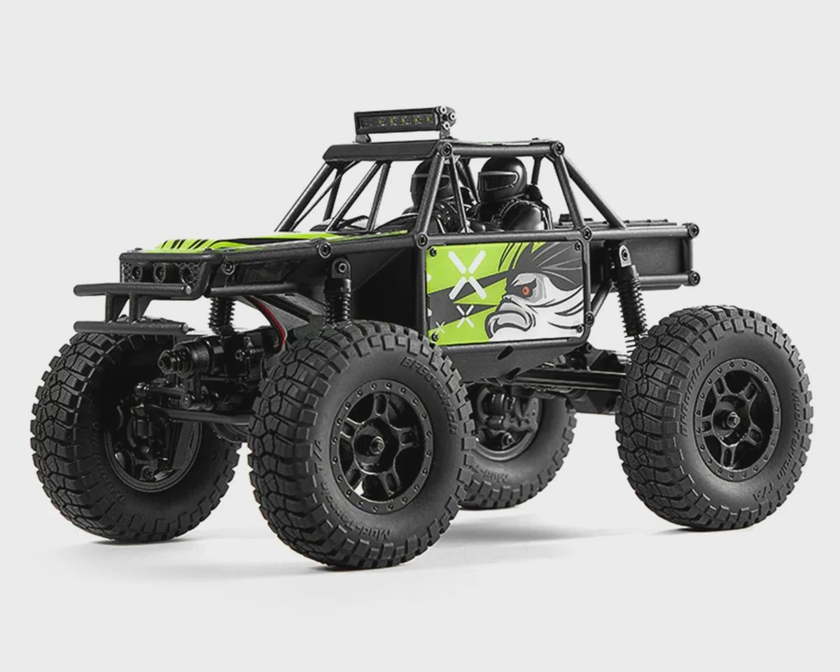 FMS 1/24 FCX24 Lemur 4x4 RTR Scale Micro Rock Crawler (Black/Green) w/2.4GHz Radio, Battery &amp; Charger