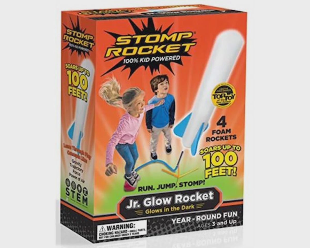 D And L Glow in the dark Junior Stomp Rocket Set (4 Rockets)