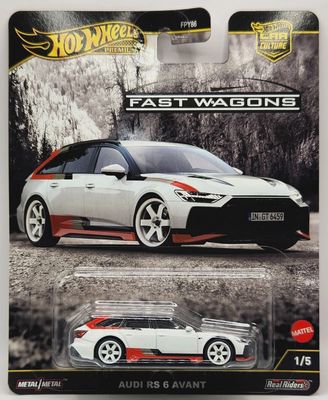 Mattel Hot Wheels Premium Car Culture Circuit Legends Fast Wagons Audi RS 6 Avant 1/5