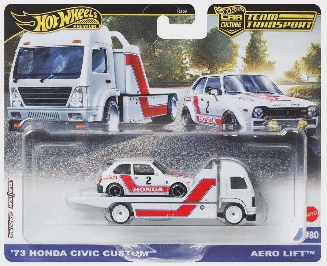 Mattel Hot Wheels Premium Team Transport &#39;73 Honda Civic