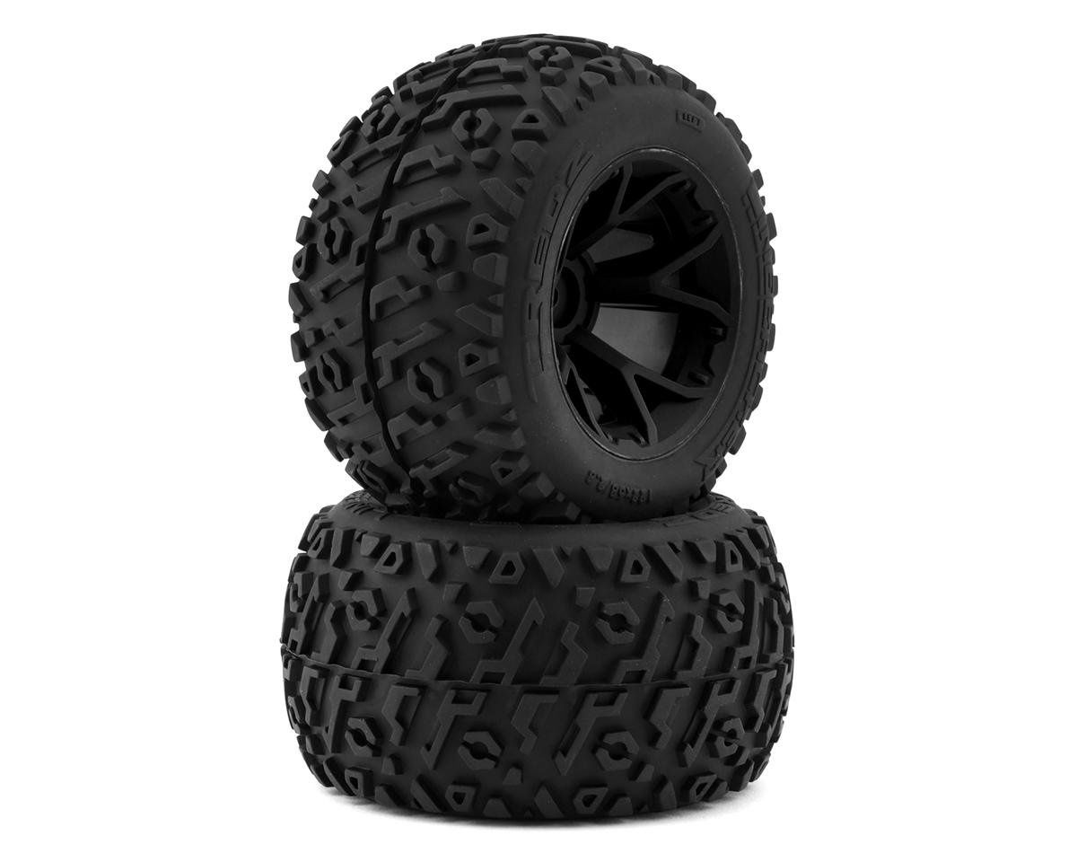 Maverick Linebacker Pre-Mounted Monster Truck Tires (Black) (2) w/12mm Hex