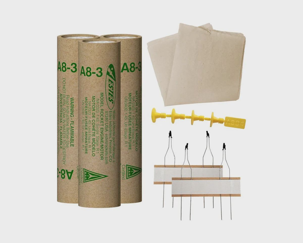 Estes A8-3 Bagged Rocket Engines FP (Flight Pack) (3)