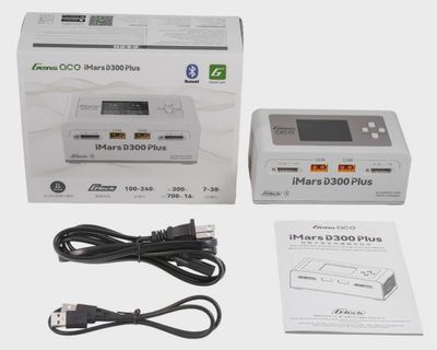 Gens Ace iMars D300 Plus G-Tech Smart Dual AC/DC Charger (White) (6S/16A) (AC-300W) (DC-350W x2) w/Bluetooth App Control