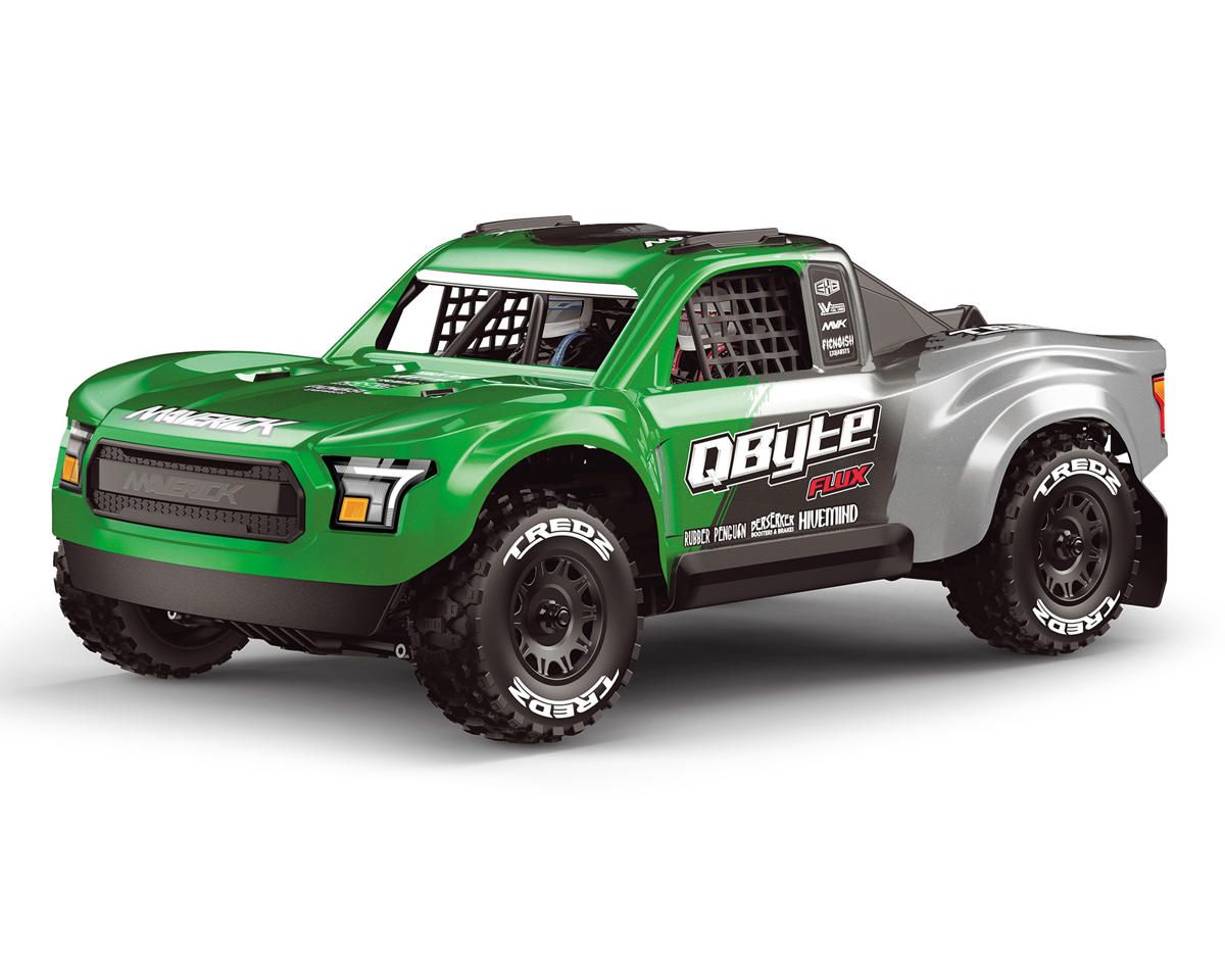 Maverick QByte SC Flux 1/12 Brushless RTR 4WD Electric Short Course Truck, Colour: Green