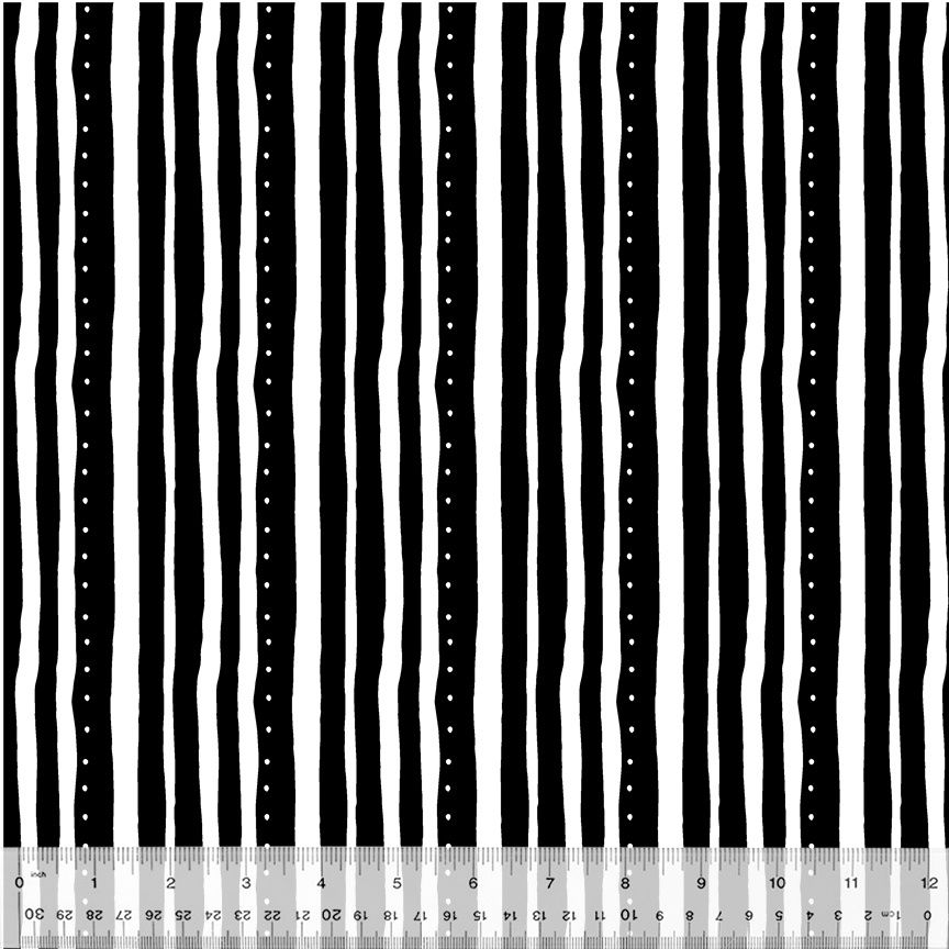 First Look - Stripe White on Black Fat Qtr