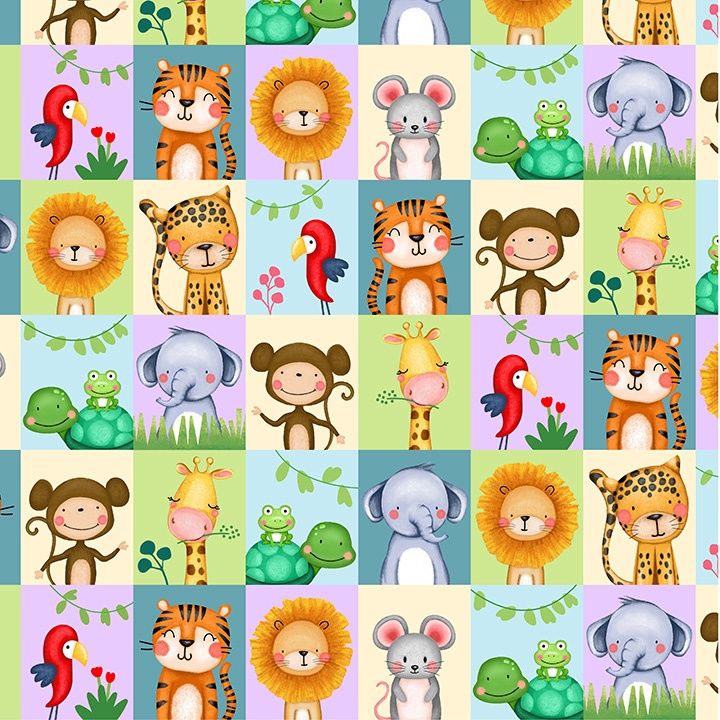 Jungle Paradise - Animal Menagerie Multi Fat Qtr