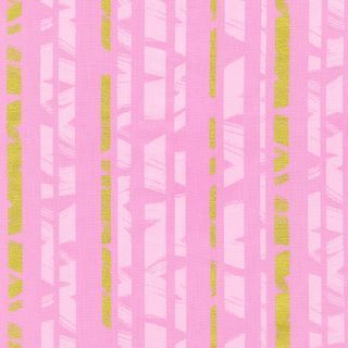 Brushy Metallic - Pink and Gold Fat Qtr