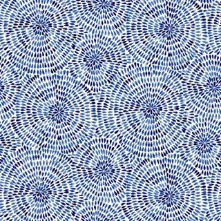 By The Sea - Circles On White Fat Qtr