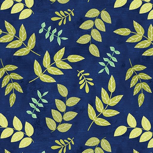 Chalk Garden - Fern Navy Fat Qtr