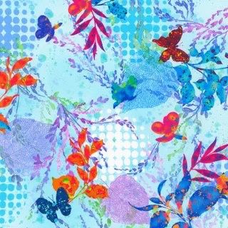 Leaflet - Butterfly Breeze Fat Qtr