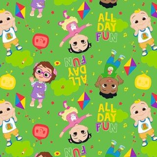 CoComelon - All Day Fun Green Fat Qtr