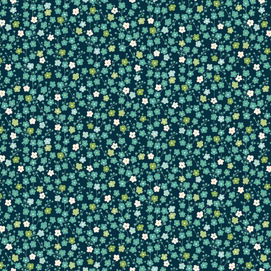 Michiko - Blossom Blue Fat Qtr