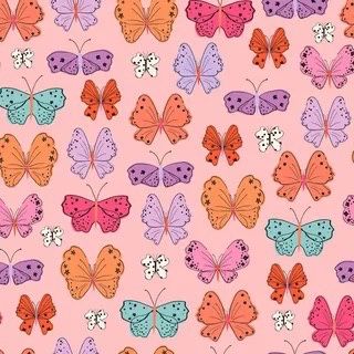 Butterfly Fields - Pink Butterfly Fat Qtr