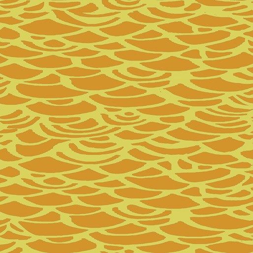 Lorikeet Aloft - Budgie Yellow Fat Qtr